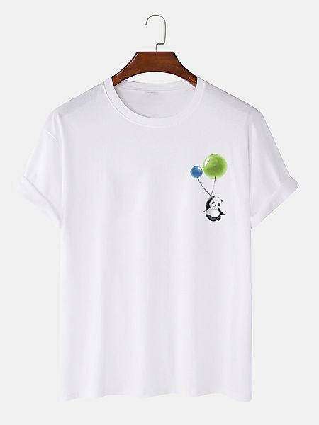 Männer 100% Baumwolle Tier lustig Panda bedruckte lässige T-Shirts günstig online kaufen