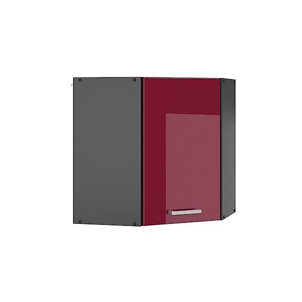 Vicco Eckhängeschrank R-Line Küchen-Eckschrank Bordeaux Hochglanz/Anthrazit günstig online kaufen