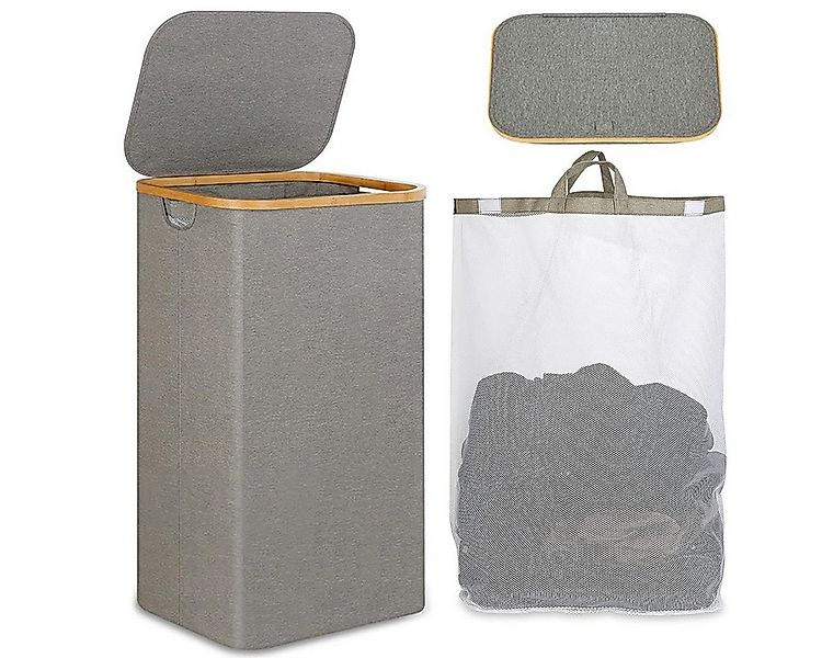 SURFOU Wäschekorb Wäschesammler mit Deckel Laundry Baskets Waschesammelbox günstig online kaufen