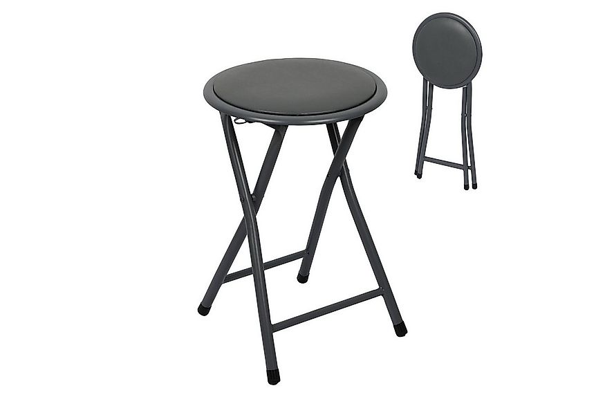 Urban Living Hocker Klapphocker Hocker Klappstuhl (dunkelgrau), ⌀ 30 cm x H günstig online kaufen