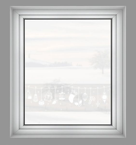 GARDINIA Fensterfolie "Statische Deko-Folie X-Mas Girlande halbtransparent günstig online kaufen