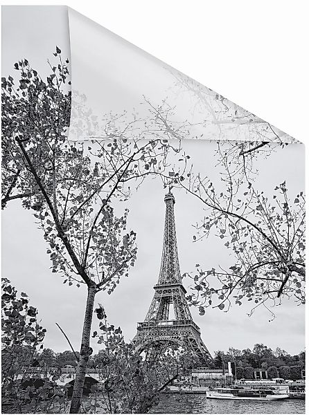 LICHTBLICK ORIGINAL Fensterfolie "Paris" 1 Stk. blickdicht strukturiert Kle günstig online kaufen