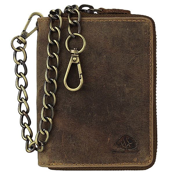 Greenburry Geldbörse Vintage RFID Leder Reißverschluss günstig online kaufen