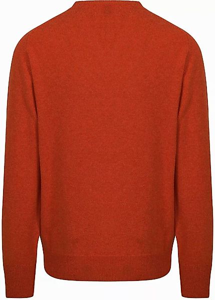 William Lockie V-Auschnitt Pullover Lammwolle Orange - Größe XXL günstig online kaufen