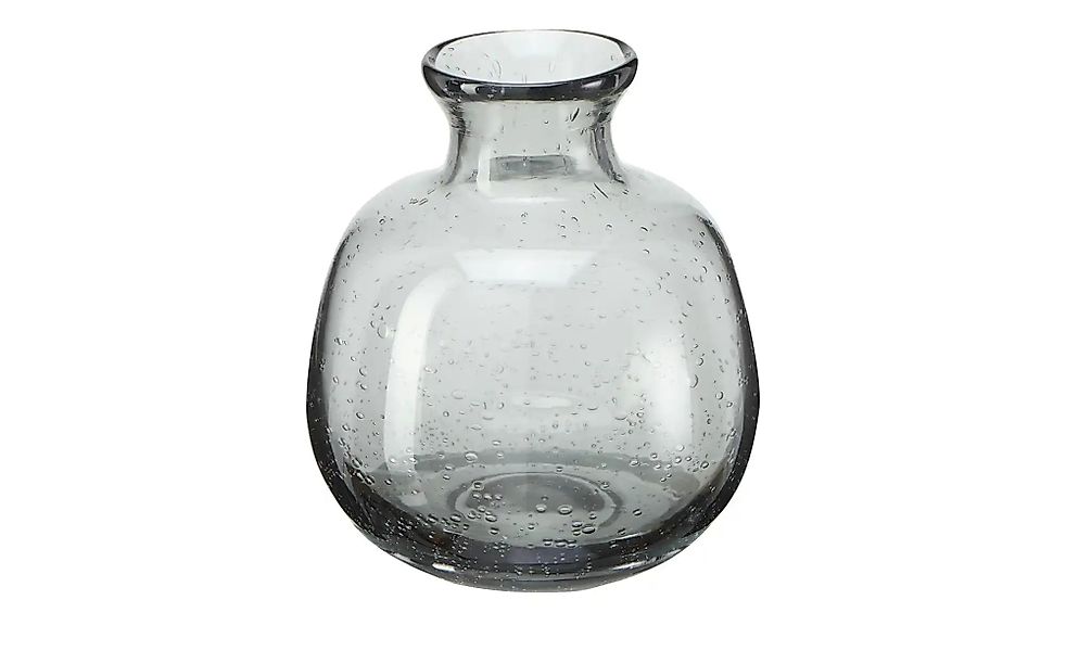 HOME STORY Vase ¦ grau ¦ Glas ¦ Maße (cm): H: 10,5  Ø: 10 Accessoires > Vas günstig online kaufen