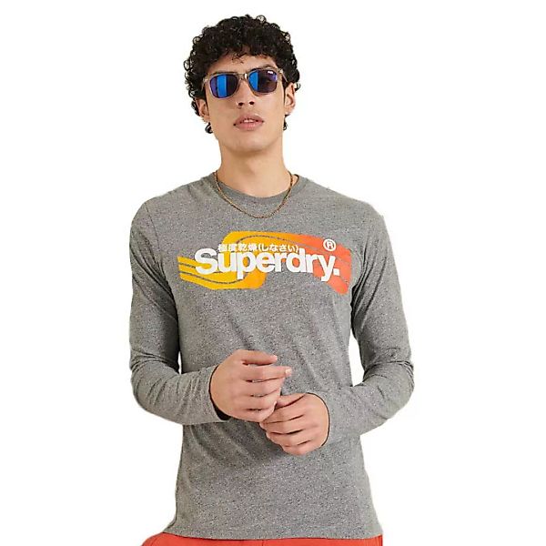 Superdry Core Logo Cali Langarm-t-shirt L Grey Slub günstig online kaufen
