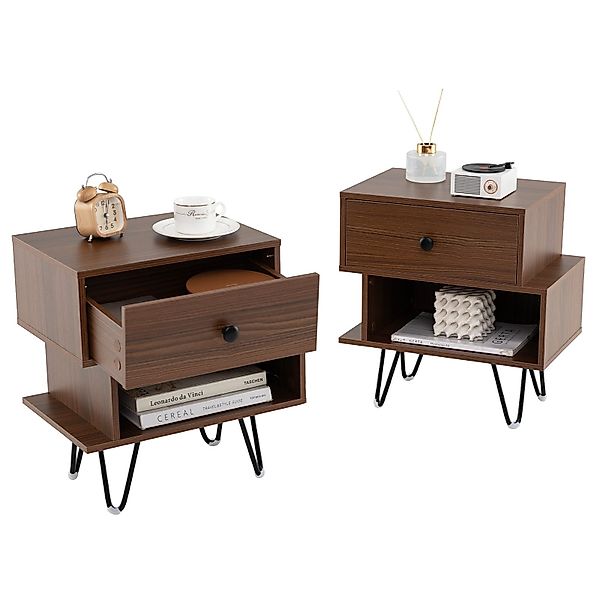COSTWAY Nachttisch (2-St), 2er Set, mit günstig online kaufen