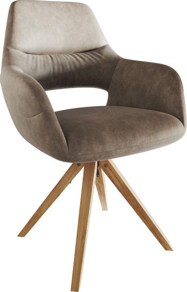 DELIFE Polsterstuhl Yago-Flex, mit Armlehnen Holzgestell günstig online kaufen