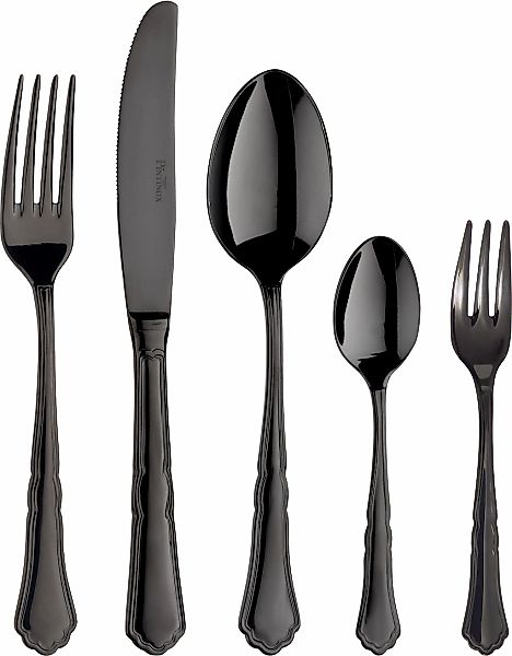 PINTINOX Besteck-Set "Settecento Treasure Total Black" Optik schwarz PVD Be günstig online kaufen