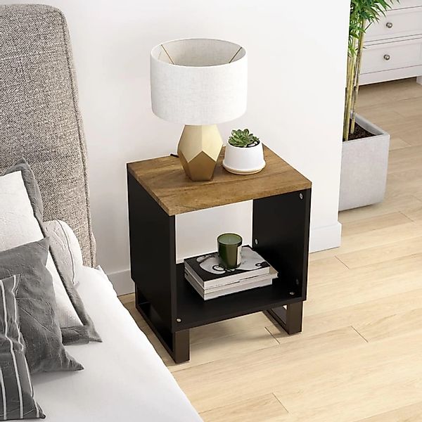 vidaXL Couchtisch 40x31x46 cm Massivholz Mango & Holzwerkstoff Modell 1 günstig online kaufen