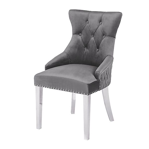 riess-ambiente Polsterstuhl CASTLE DELUXE grau / günstig online kaufen