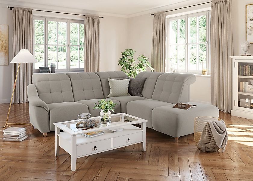 Home affaire Ecksofa "Boston L-Form" Kopfteilverstellung an jeder Sitzfläch günstig online kaufen