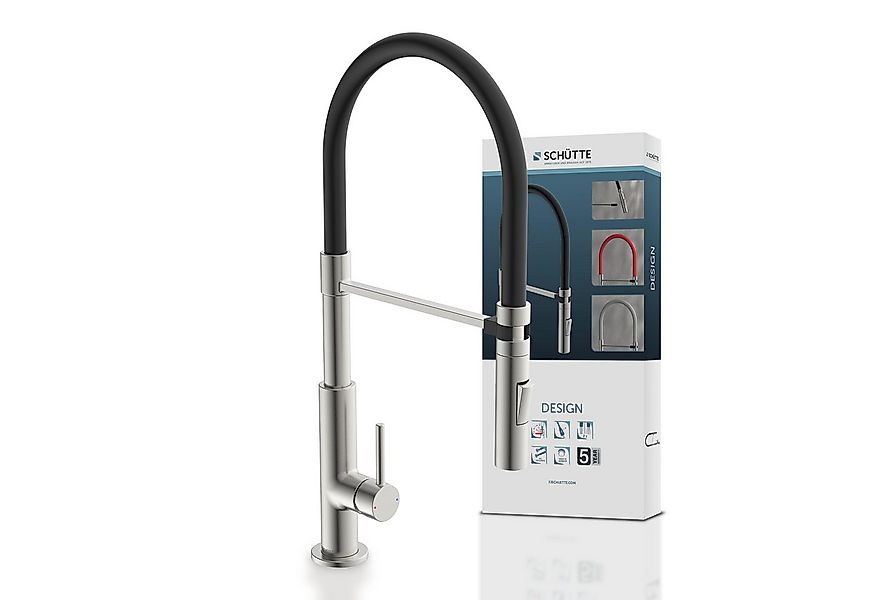 Schütte Spültischarmatur Design ausziehbar, 360° schwenkbar, Edelstahloptik günstig online kaufen