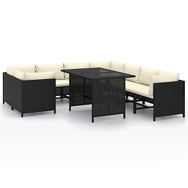 vidaXL Gartenlounge-Set 9-tlg. Garten-Lounge-Set mit Kissen günstig online kaufen