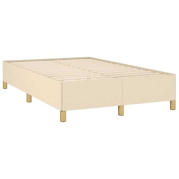 furnicato Bettgestell ohne Matratze Creme 120x190 cm Stoff (1-tlg) günstig online kaufen