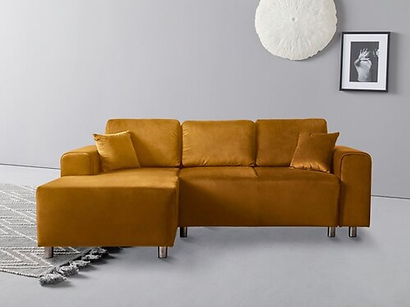 Home affaire Ecksofa »Györ«, L-Form, wahlweise mit Bettfunktion und Bettkas günstig online kaufen