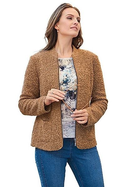 GOLDNER Blouson Kurzgröße: Kuschelweiche Bouclé-Jacke Ohne günstig online kaufen