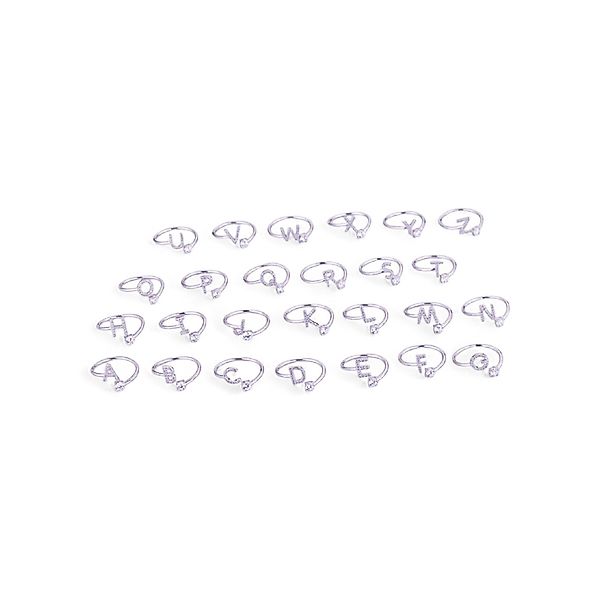 Eyecatcher Silberring Ring mit Buchstaben Zirkonia günstig online kaufen
