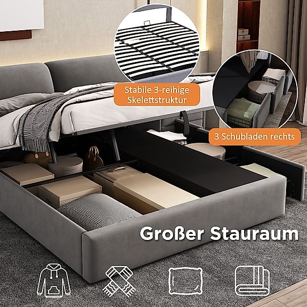 HAUSS SPOLE Polsterbett 180x200 cm hydraulisch günstig online kaufen