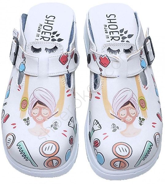 LaMarta Damen Clogs mit Make-up-Print und günstig online kaufen