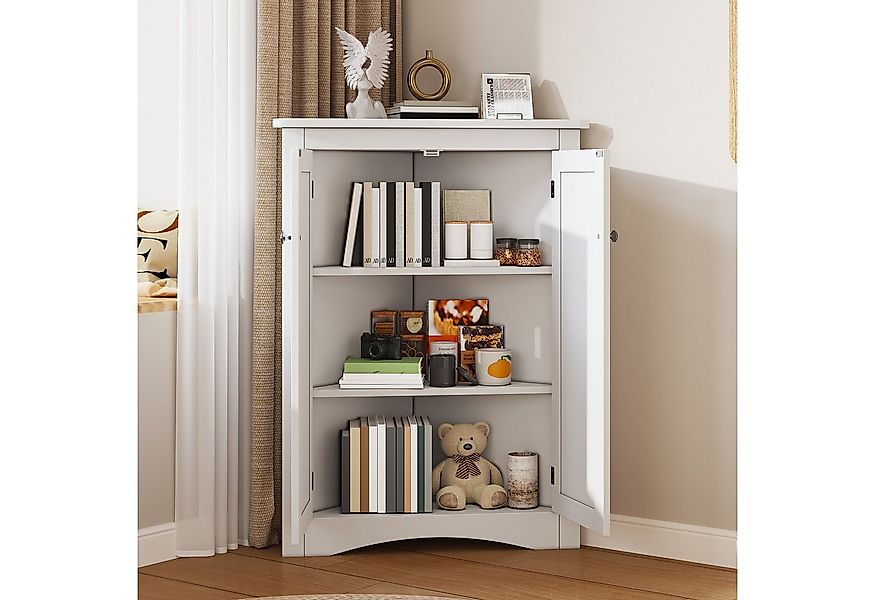 Flieks Eckschrank (1-St., B61,5xT34,5xH90 cm) Badkommode Mehrzweckschrank E günstig online kaufen