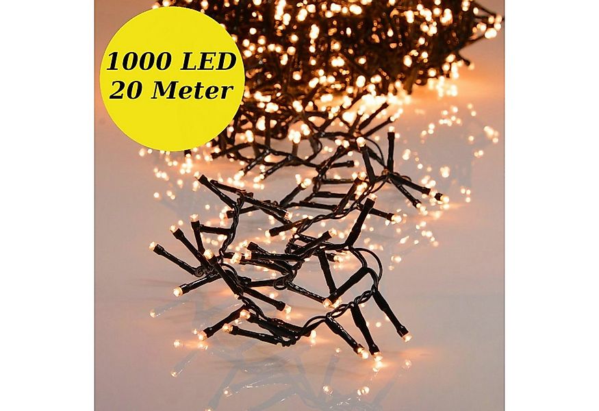 INtrenDU LED-Lichterkette Lichterkette EXTRA warmeiß 1000LED 20m, mit itegr günstig online kaufen