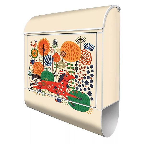Banjado Design Briefkasten Weiß Pulverbeschichtet, 39x47x14cm, 2 Schlüssel, günstig online kaufen