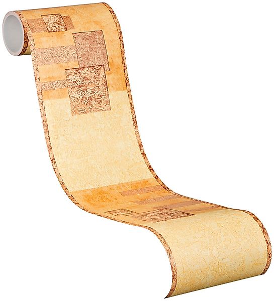 Bricoflor Mediterrane Tapeten Bordüre in Terracotta Orange Küchen Bordüre S günstig online kaufen
