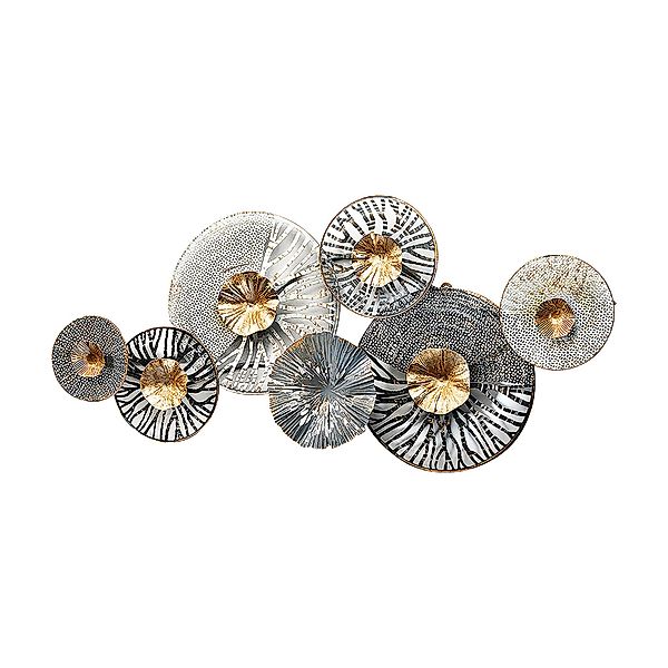 Kobolo Wandbild Metallbild 3D -ROOTS- Anthrazit-Silber-Gold, günstig online kaufen
