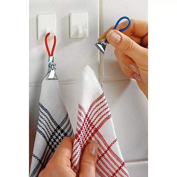 WENKO Handtuchhaken Wenko Klemm-Ösen Kunststoff, Metall, günstig online kaufen