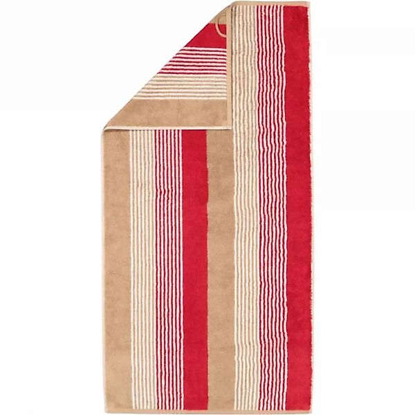 Cawö Handtücher Coast Repeat 6214 - Farbe: rot-natur - 32 - Handtuch 50x100 günstig online kaufen