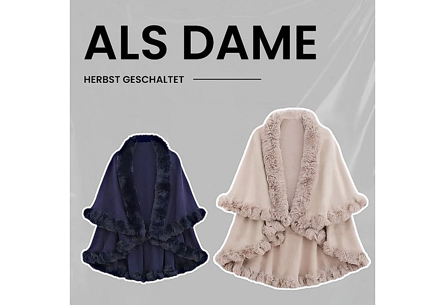 Refttenw Poncho Cardigan-Schal, Cape-Schal,Strickponcho,Warmer Schal günstig online kaufen