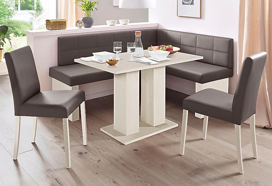 massivline&more Eckbankgruppe "Anna", (Set, 4 tlg.), mit 2 Stühlen mit mass günstig online kaufen