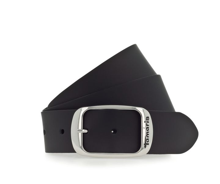 Tamaris Ledergürtel Doppelschließe in glänzendem Silber günstig online kaufen