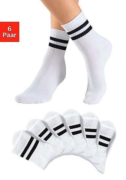 H.I.S Sportsocken (Packung, 6-Paar) klassische Tennissocken mit Streifen günstig online kaufen