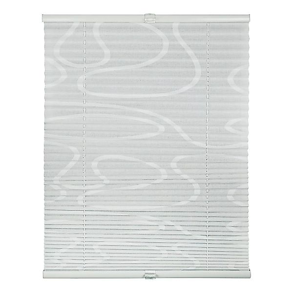 home24 mydeco Plissee Free Move 60x130 cm (BxH) Weiß/Grau Kunstfaser Modern günstig online kaufen