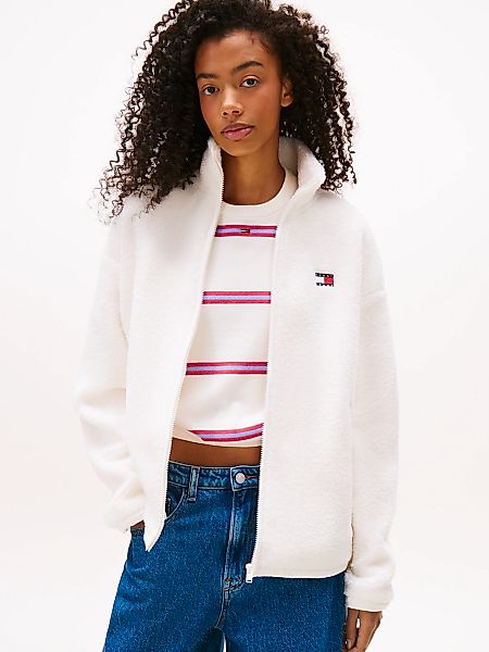 Tommy Jeans Sweatjacke "TJW ZIP THROUGH BADGE TEDDY" günstig online kaufen