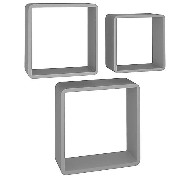 vidaXL Regal Würfelregale 3 Stk. Grau MDF, 3-tlg. günstig online kaufen