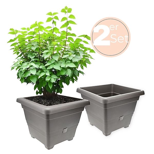 GarPet Pflanzkübel 2x Pflanzkübel Rechteckig Blumen günstig online kaufen