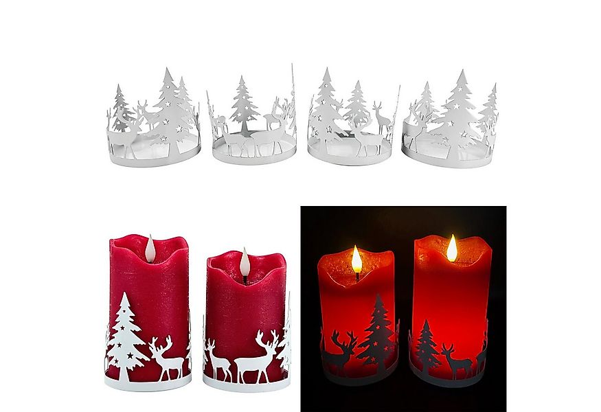 Online-Fuchs Kerzenständer - 4 einzelne Kerzenhalter Waldszene für Stumpenk günstig online kaufen