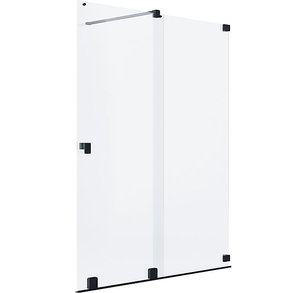 Schöner Wohnen Dusch-Schiebetür Walk-In Schwarzmatt 120 cm x 200 cm Anschla günstig online kaufen