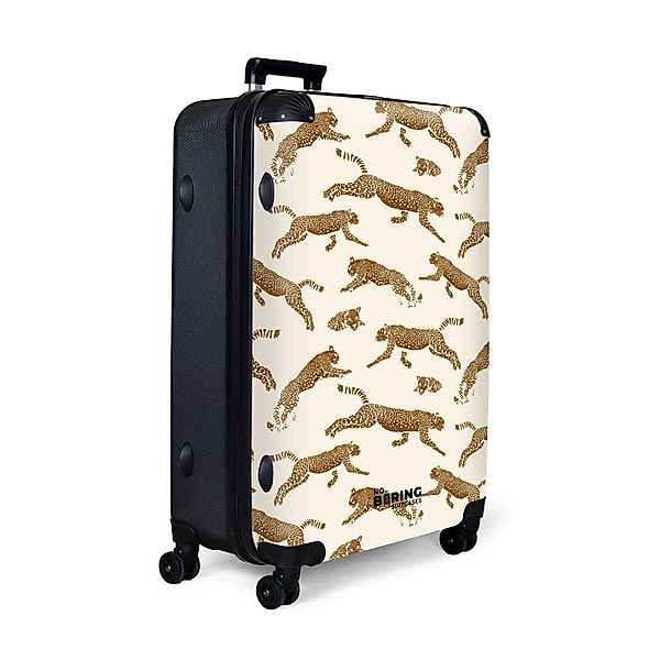 NoBoringSuitcases.com© Hartschalen-Trolley Beige mit Panther 77 günstig online kaufen