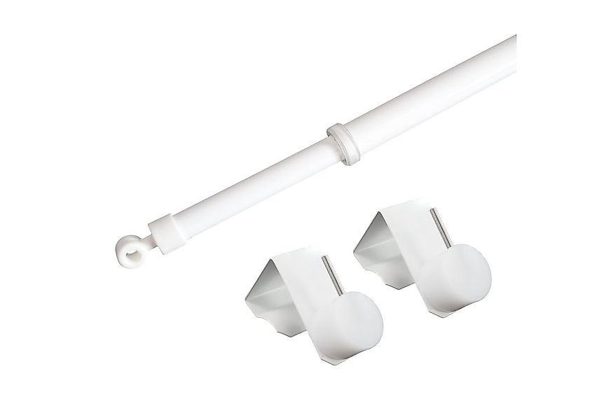 dekondo Gardinenstange Gardinenstange "Creativ", weiß, ausziehbar, Fensterh günstig online kaufen
