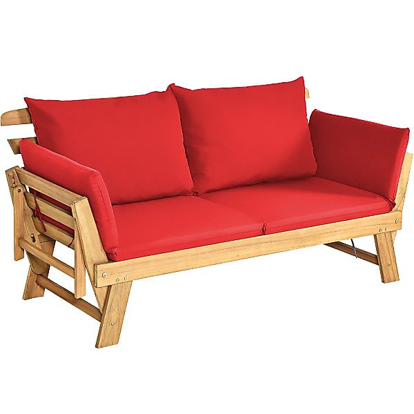 COSTWAY Gartenbank 4-in-1 XXL, mit Liegefunktion, günstig online kaufen