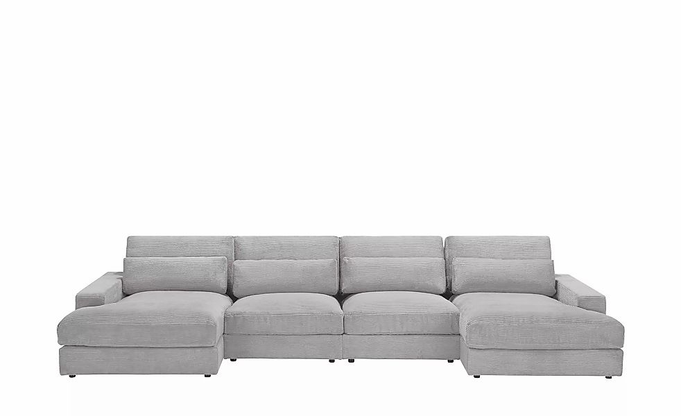Wohnlandschaft  Branna ¦ grau ¦ Maße (cm): B: 412 H: 88 T: 164.0 Polstermöb günstig online kaufen