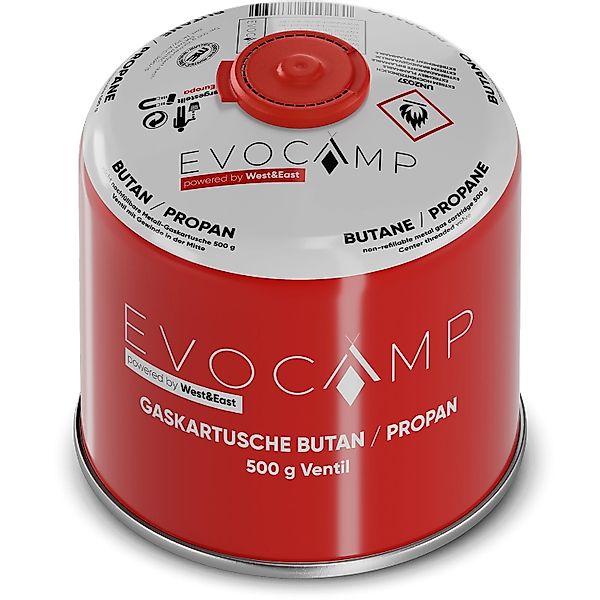 Evocamp Gaskartusche 1 Stück Butan Propan 500 g Schraubventil für Campingko günstig online kaufen