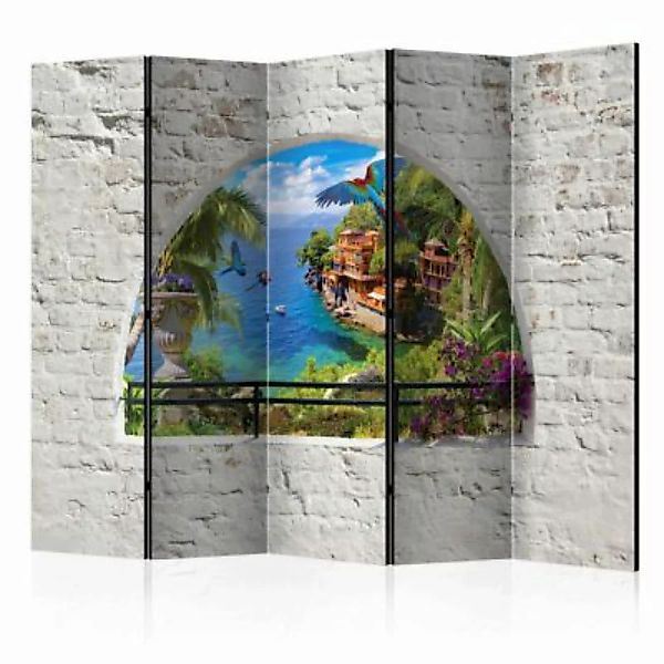 artgeist Paravent Window in Paradise II [Room Dividers] mehrfarbig Gr. 225 günstig online kaufen