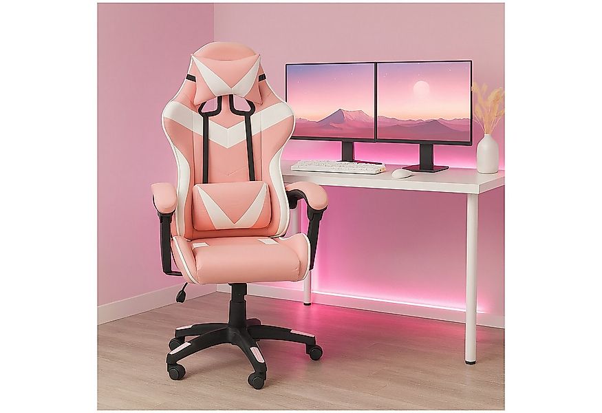 HTI-Living Schreibtischstuhl Schreibtischstuhl Krit Pink-Weiß (Stück, 1 St) günstig online kaufen