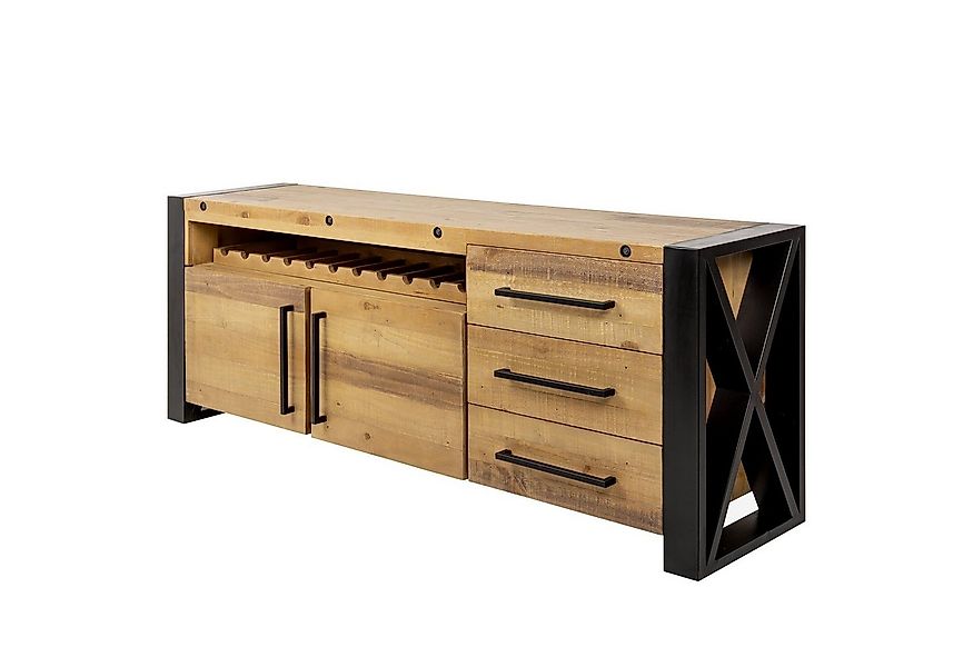 riess-ambiente Sideboard THOR 195cm vintage braun / schwarz (Einzelartikel, günstig online kaufen