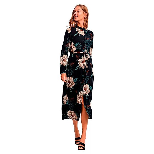 Vero Moda Simply Easy Langarm Langes Kleid XS Black / Aop Camilla günstig online kaufen
